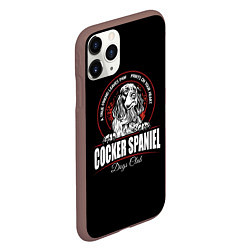 Чехол iPhone 11 Pro матовый Кокер-Спаниель Cocker Spaniel, цвет: 3D-коричневый — фото 2