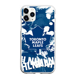 Чехол iPhone 11 Pro матовый Торонто Мейпл Лифс, Toronto Maple Leafs, цвет: 3D-белый
