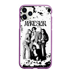 Чехол iPhone 11 Pro матовый Maneskin Монэскин, рок - группа, цвет: 3D-фиолетовый