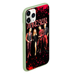 Чехол iPhone 11 Pro матовый Maneskin Лунный свет, рок - группа, цвет: 3D-салатовый — фото 2