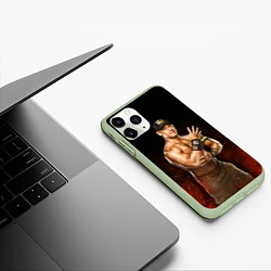 Чехол iPhone 11 Pro матовый Cena Jr, цвет: 3D-салатовый — фото 2