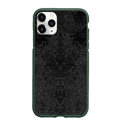 Чехол iPhone 11 Pro матовый Лицо монстра monster face, цвет: 3D-темно-зеленый