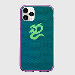 Чехол iPhone 11 Pro матовый Альфа Легион чешуя креатив, цвет: 3D-фиолетовый
