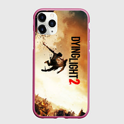 Чехол iPhone 11 Pro матовый DYING LIGHT 2 НОВЫЙ МИР, цвет: 3D-малиновый