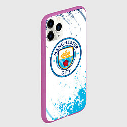 Чехол iPhone 11 Pro матовый Manchester City - Футбольный клуб, цвет: 3D-фиолетовый — фото 2