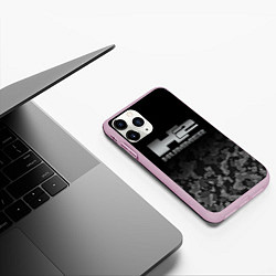 Чехол iPhone 11 Pro матовый H2 HUMMER LOGO, цвет: 3D-розовый — фото 2