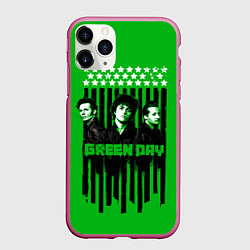 Чехол iPhone 11 Pro матовый Green day is here, цвет: 3D-малиновый