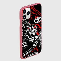 Чехол iPhone 11 Pro матовый TOYOTA DRAGON ТОЙОТА ДРАКОН, цвет: 3D-малиновый — фото 2
