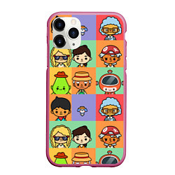 Чехол iPhone 11 Pro матовый TOCA BOCA WORLD HERO, цвет: 3D-малиновый