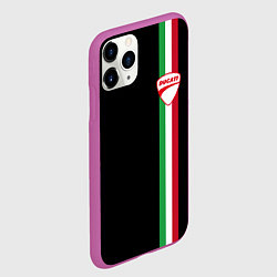 Чехол iPhone 11 Pro матовый DUCATI MOTOCYCLE ITALY LINE, цвет: 3D-фиолетовый — фото 2