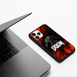 Чехол iPhone 11 Pro матовый 3D BARON DOOM FIRE, цвет: 3D-черный — фото 2