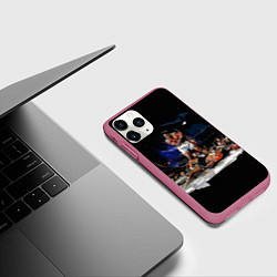 Чехол iPhone 11 Pro матовый Великий Мухаммед Али в цвете, цвет: 3D-малиновый — фото 2