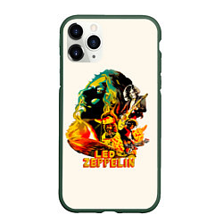 Чехол iPhone 11 Pro матовый Группа Led Zeppelin арт