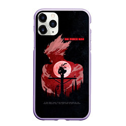 Чехол iPhone 11 Pro матовый One Punch-Man эпичный Гароу, цвет: 3D-светло-сиреневый