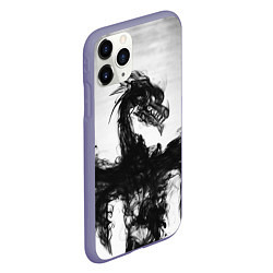 Чехол iPhone 11 Pro матовый SMOKE DRAGON JAPAN, цвет: 3D-серый — фото 2