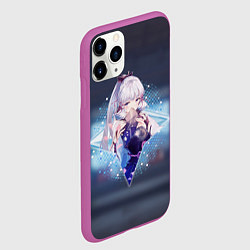 Чехол iPhone 11 Pro матовый Камисато Аяка в примогеме, цвет: 3D-фиолетовый — фото 2