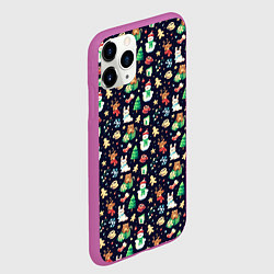 Чехол iPhone 11 Pro матовый Christmas Holiday, цвет: 3D-фиолетовый — фото 2