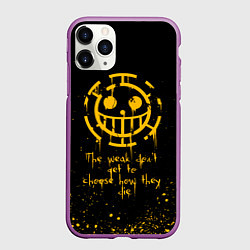 Чехол iPhone 11 Pro матовый ONE PIECE ПИРАТЫ БРЫЗГИ КРАСОК, цвет: 3D-фиолетовый