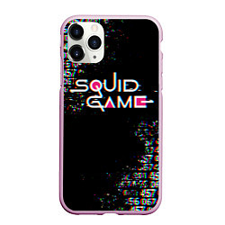 Чехол iPhone 11 Pro матовый ИГРА В КАЛЬМАРА ГЛИТЧ SQUID GAME GLITCH, цвет: 3D-розовый