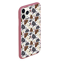 Чехол iPhone 11 Pro матовый Лабрадор Labrador Retriever, цвет: 3D-малиновый — фото 2