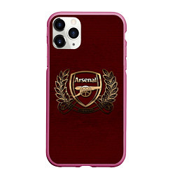 Чехол iPhone 11 Pro матовый Arsenal London, цвет: 3D-малиновый