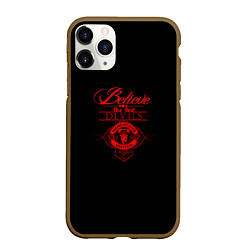Чехол iPhone 11 Pro матовый Believe in Devils, цвет: 3D-коричневый