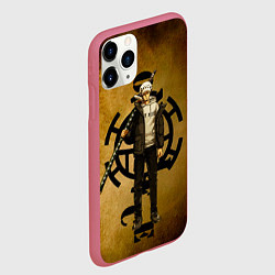 Чехол iPhone 11 Pro матовый Трафальгар Ло One Piece c нодати, цвет: 3D-малиновый — фото 2