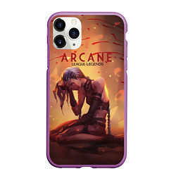 Чехол iPhone 11 Pro матовый Arcane: League of Legends Jinx, цвет: 3D-фиолетовый