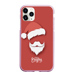 Чехол iPhone 11 Pro матовый Merry Christmas Счастливого Рождества, цвет: 3D-розовый