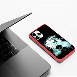 Чехол iPhone 11 Pro матовый Атака титанов Эрен Атакующий титан, цвет: 3D-красный — фото 2