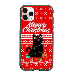 Чехол iPhone 11 Pro матовый MEOW CHRISTMAS