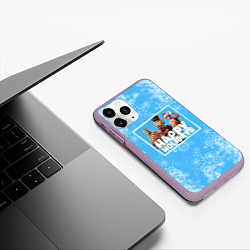 Чехол iPhone 11 Pro матовый Happy holidays Fortnite, цвет: 3D-сиреневый — фото 2