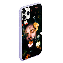 Чехол iPhone 11 Pro матовый Рома в цветах, цвет: 3D-светло-сиреневый — фото 2
