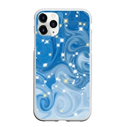 Чехол iPhone 11 Pro матовый Голубая метелица, цвет: 3D-белый