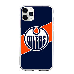 Чехол iPhone 11 Pro матовый Эдмонтон Ойлерз Edmonton Oilers NHL, цвет: 3D-белый