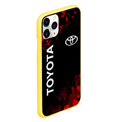 Чехол iPhone 11 Pro матовый TOYOTA MILITARY PIXEL BLACK RED, цвет: 3D-желтый — фото 2