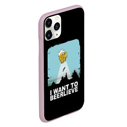 Чехол iPhone 11 Pro матовый I WANT TO BEERLIEVE Я ВЕРЮ В ПИВО, цвет: 3D-розовый — фото 2