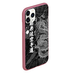 Чехол iPhone 11 Pro матовый Токийский Дракон Иероглифы Dragon Japan, цвет: 3D-малиновый — фото 2