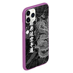 Чехол iPhone 11 Pro матовый Токийский Дракон Иероглифы Dragon Japan, цвет: 3D-фиолетовый — фото 2