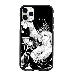 Чехол iPhone 11 Pro матовый Токийские мстители: Майки и Дракен, цвет: 3D-черный