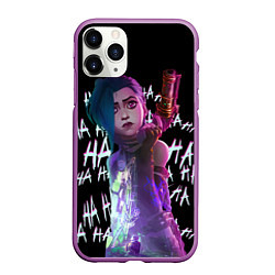 Чехол iPhone 11 Pro матовый Jinx Arcane, цвет: 3D-фиолетовый