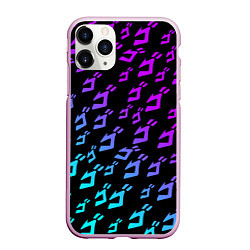 Чехол iPhone 11 Pro матовый JOJOS BIZARRE ADVENTURE NEON PATTERN НЕОН УЗОР