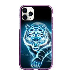 Чехол iPhone 11 Pro матовый НЕНОНОВЫЙ ТИГР 2022 NEON TIGER NEW YEAR