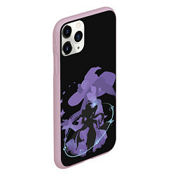 Чехол iPhone 11 Pro матовый Genshin Impact Мона Mona, цвет: 3D-розовый — фото 2