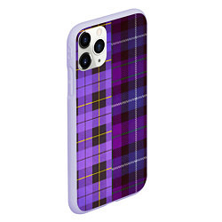 Чехол iPhone 11 Pro матовый Purple Checkered, цвет: 3D-светло-сиреневый — фото 2