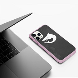 Чехол iPhone 11 Pro матовый Кархародоны цвет ордена, цвет: 3D-розовый — фото 2