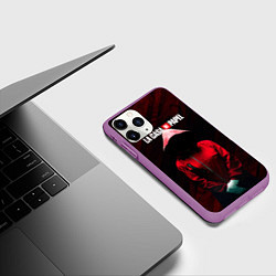 Чехол iPhone 11 Pro матовый Бумажный дом Человек в капюшоне, цвет: 3D-фиолетовый — фото 2