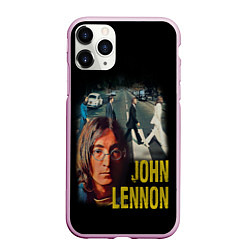 Чехол iPhone 11 Pro матовый The Beatles John Lennon, цвет: 3D-розовый