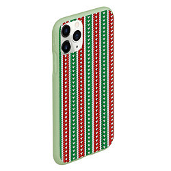 Чехол iPhone 11 Pro матовый Knitted Pattern, цвет: 3D-салатовый — фото 2