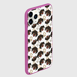 Чехол iPhone 11 Pro матовый Такса Dachshund Dog, цвет: 3D-фиолетовый — фото 2